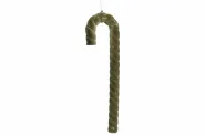 HANGER KERSTSTAF FLOCKED GROEN 4X4X50CM KUNSTSTOF