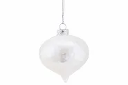 Hanger tol spiraal pearl wit 8x8x8 glas