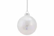 Kerstbal spiraal pearl wit 8x8x8 glas