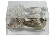 VOGEL CLIP SET3 GLITTER GOUD 21X6X8 KUNSTSTOF