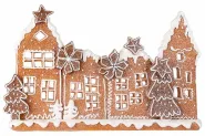 THEELICHTHOUDER COOKIE HOUSE BRUIN 29X9X17CM POLYRESIN