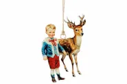 HANGER VINTAGE BOY AND DEER 7X1X10.5CM METAAL