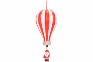 KERSTMAN IN BALLOON ROOD WIT 8X8XH18CM P