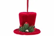 HANGER HAT D.ROOD 12X12X8.5CM FLUWEEL