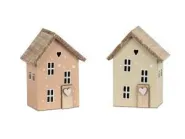 Deko-Haus farbig sort. 10x13cm aus Holz gefertigt und handbemalt