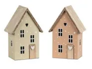 Deko-Haus farbig sort. 13x20cm aus Holz gefertigt und handbemalt