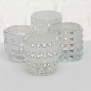 WINDLIGHT MELISSA H9 GLASS LAQ WHITE