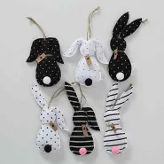 HANGER RABBIT H16 COTTON BLACK/WHITE