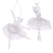 Hanging figurine Melody, 2 ass., Dancer, With hanger, H 15,00 cm, L 10,00 cm plastic clear
