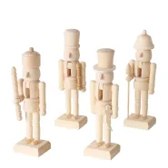 Figurine Bjante, 4 ass., Nutcracker, H 13,00 cm, Pine (Pinus spp.), Natural Pine natural