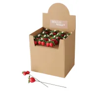 Garden stakes Emily, 2 ass., Counter display, Strawberry, H 25 cm, Iron, Polyresin mixed materials r