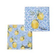 Napkins Capri, 20 p., 2 ass., Multi-coloured, Motif, Ornament, Lemon, Abstract, Blue, Green, Yellow,