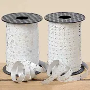 GIFT RIBBON 100M SILVER