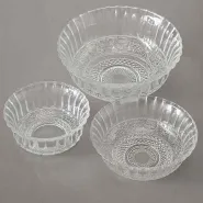 Bowl Relief, Round, Dishwasher safe, H 5,00 cm, D 11,00 cm Quantity in set: 1; glass clear clear