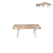 wooden deco table 'Bodega', nature colour, w/white wash, approx. 30 x 14 x 11 cm h, w/4 fixed wooden