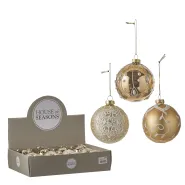 Ornament bal goud 3 assorti - d8cm
