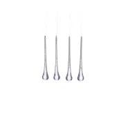 Ornament druppel zilver 4 stuks - h15xd3cm
