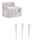 Ornament pegel roze 3 stuks - h17,5xd1,5cm
