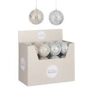 Bal onbreekbaar zilver goud 2 assorti display - h10xd10cm
