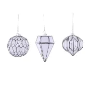 Ornament glas 3 assorti - d8cm
