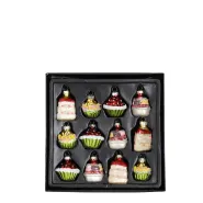 Ornament kerstdecoratie rood 12 stuks - l17,5xb17,5xh4cm
