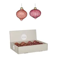 Ornament ui d.rood bruin 2 assorti - h8,5xd8cm
