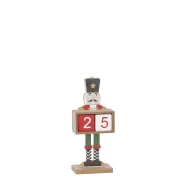 Adventskalender notenkraker rood - l10,5xb6xh25cm
