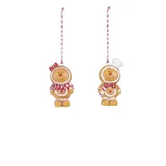 Ornament peperkoek bruin 2 assorti - l5xb3,5xh9,5cm
