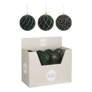 Bal onbreekbaar d.groen 3 assorti - d8cm
