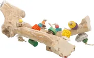FL ZITSTOK LUANDA M SPEELTJES HOUT BR 40CM KOFFIEHOUT - VARIERENDE VORMEN