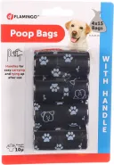 FL POEPZAKJES HANDY MET HANDVAT ZWART  4x15st