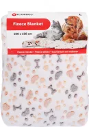 FL FLEECE DEKEN KIKI WIT POOT 100X150