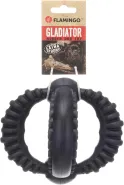 FL DOGTOY GLADIATOR CROSS BALL DEMONTEERBAAR ZWART 16.5CM