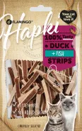 FL HAPKI CAT DUCK & FISH STRIPS 85G