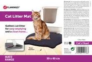 FL KATTENBAKMAT MATZ ZWART 50X40 KATTENHOOFD