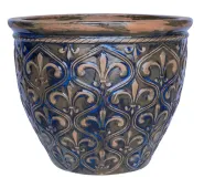 Pot glazuur oud blauw D32