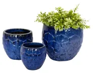 POT GLAZUUR RELIEF BLAUW D36