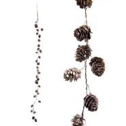 GARLAND PINE CONE 120CM WHITE/GOLD/CHAMPAGNE