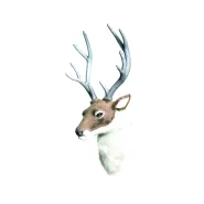 DEER HEAD 17CM BROWN/WHITE