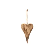 Hanger Heart Wood 17cm