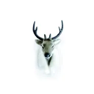 DEER HEAD 13CM WHITE/GREY