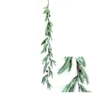 GARLAND PINE NEEDLE 190CM W SNOW