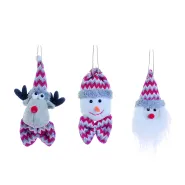 CHRISTMAS DOLL 15CM WHITE/RED