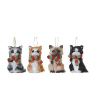 Hanger Cat w/Scarf 4ass. 8cm