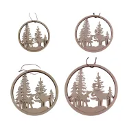 S/4 Hanger Deer w/FSC 28cm