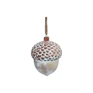 HANGER PINECONE WOOD 16CM WHWASCH