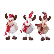 Deer Sitting w/Hat 3ass. 24cm