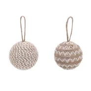 Hanger Ball Jute D8cm 2 ass.