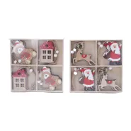 S/8 Hanger Xmas w/FSC In Box  2ass. 13cm