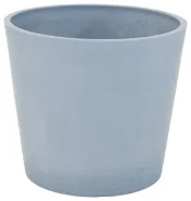 ECOSTONE ROUND POT GREY D18H15